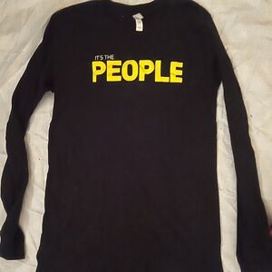 3/$10 Black Long Sleeve Shirt with Yellow Text